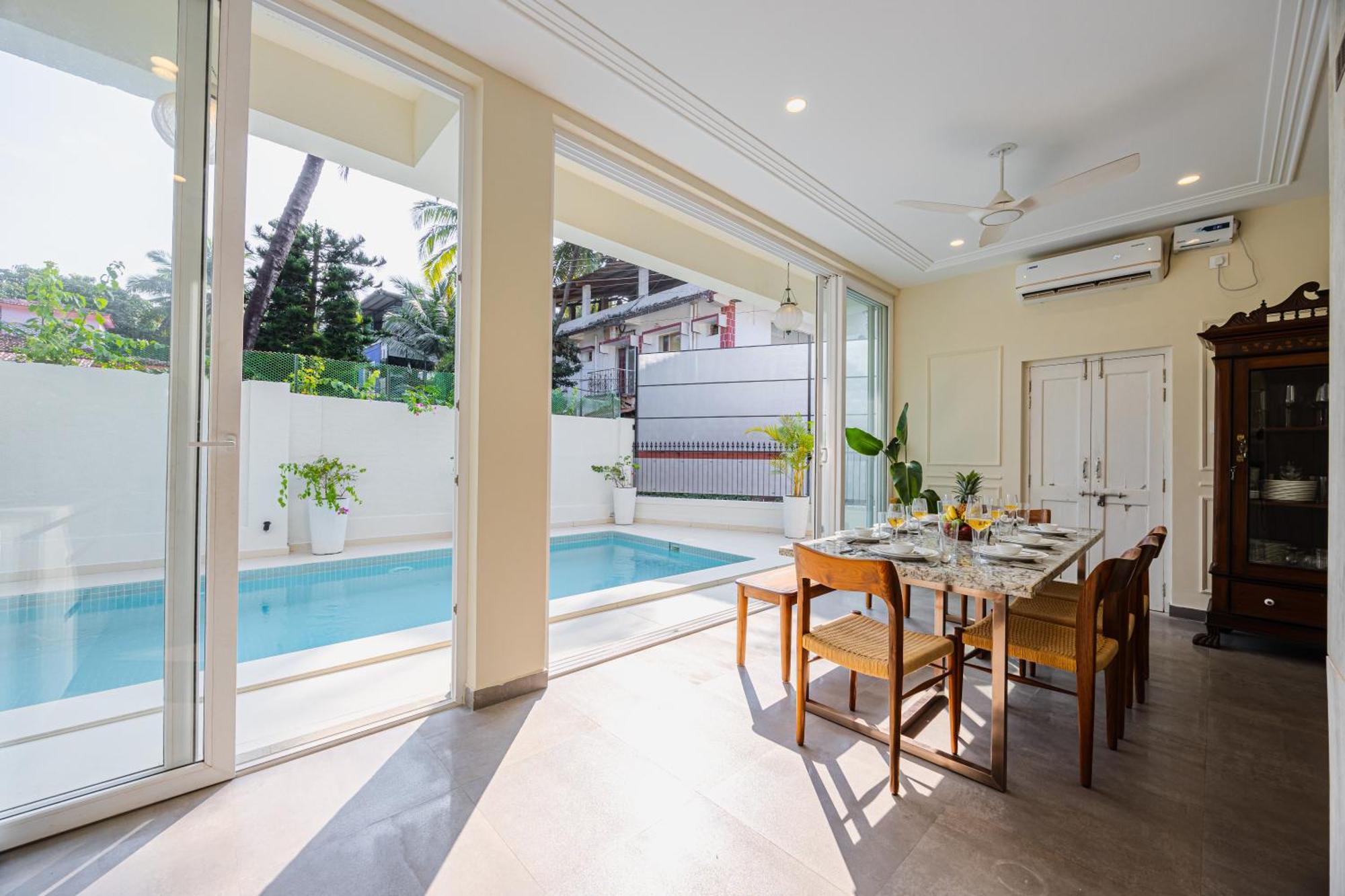 Elivaas 4 Bhk Villa Near Beach With Private Pool & Bar - Casa Boa Vida Кандолим Екстериор снимка